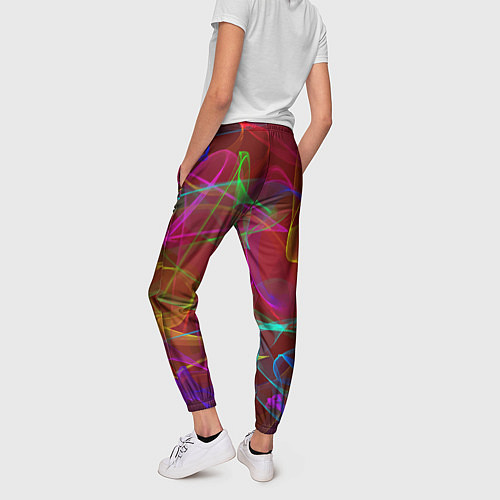 Женские брюки Color neon pattern Vanguard / 3D-принт – фото 4