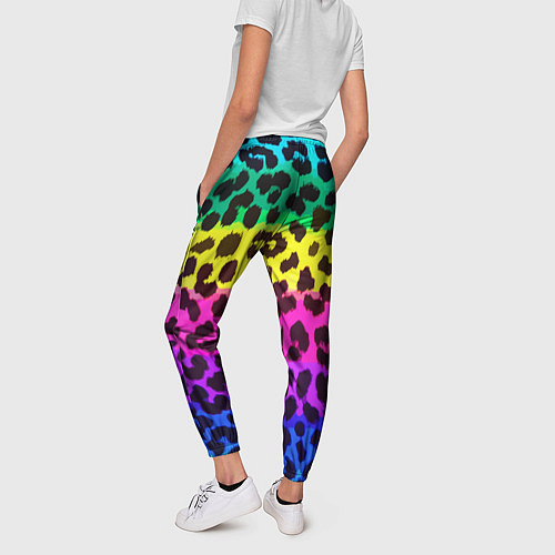 Женские брюки Leopard Pattern Neon / 3D-принт – фото 4