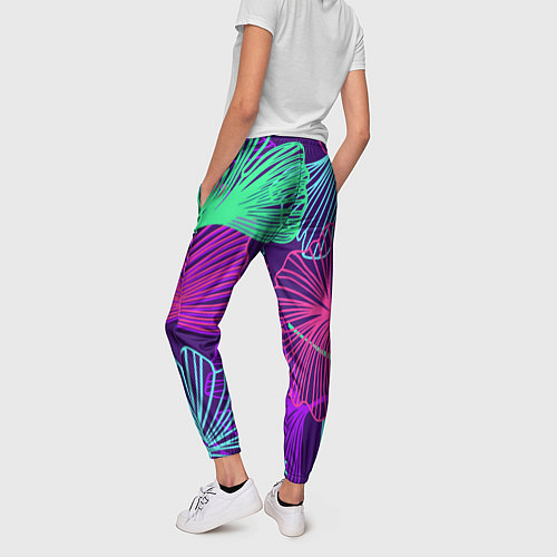 Женские брюки Neon color pattern Fashion 2023 / 3D-принт – фото 4