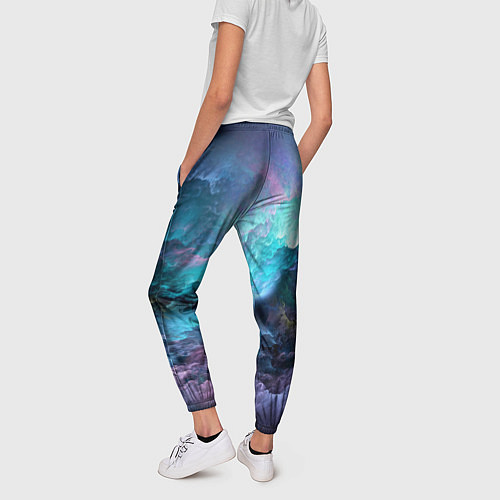 Женские брюки Разноцветные тучи / 3D-принт – фото 4
