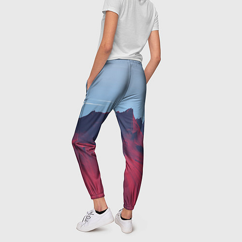 Женские брюки Красный песок / 3D-принт – фото 4