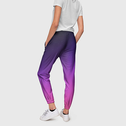 Женские брюки Розовофиолетовый градиент / 3D-принт – фото 4