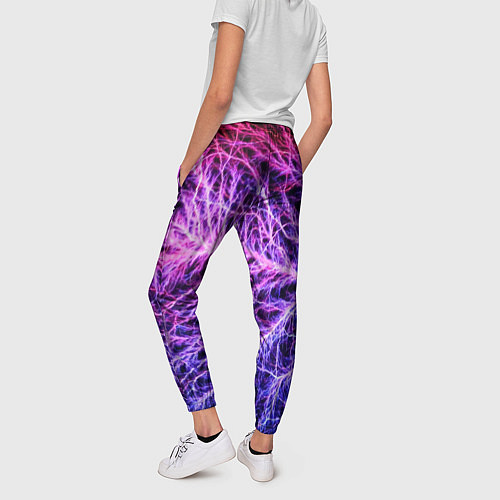 Женские брюки Авангардный неоновый паттерн Мода Avant-garde neon / 3D-принт – фото 4