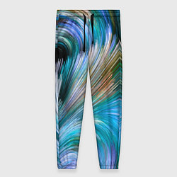 Женские брюки Абстрактная красочная композиция Полосы Abstract c