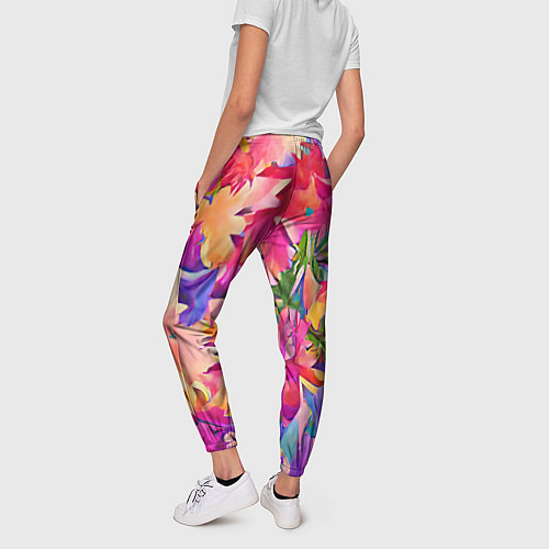 Женские брюки Цветочные бутоны / 3D-принт – фото 4