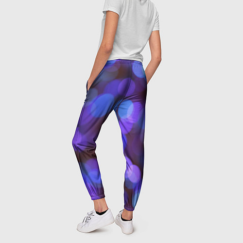 Женские брюки Фиолетовые блики боке / 3D-принт – фото 4