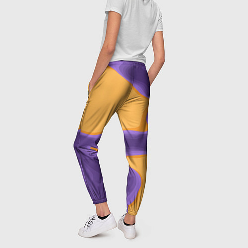 Женские брюки Фиолетовая река / 3D-принт – фото 4