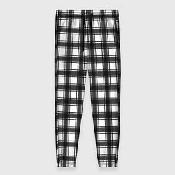 Брюки женские Black and white trendy checkered pattern, цвет: 3D-принт