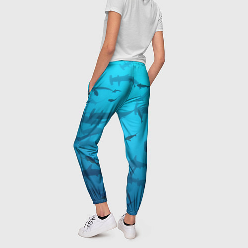Женские брюки Акулы - океан / 3D-принт – фото 4