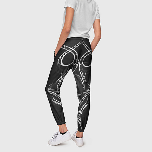 Женские брюки Титуировки на карбоне / 3D-принт – фото 4