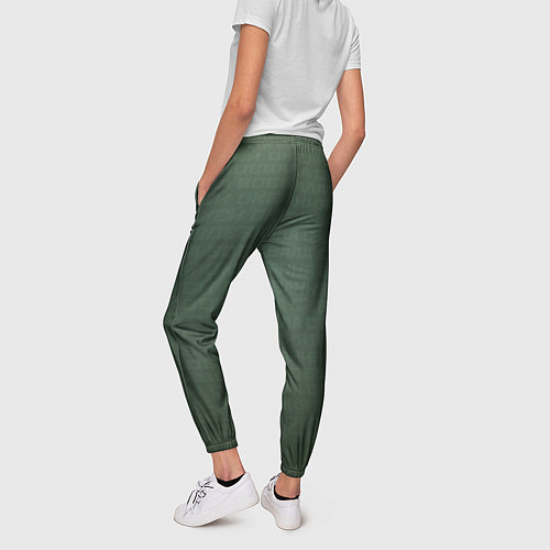 Женские брюки 1984 узор зелёный градиент / 3D-принт – фото 4