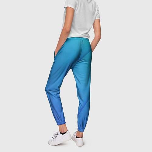 Женские брюки Голубой градиент / 3D-принт – фото 4
