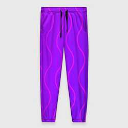 Брюки женские Фиолетовые линии, цвет: 3D-принт