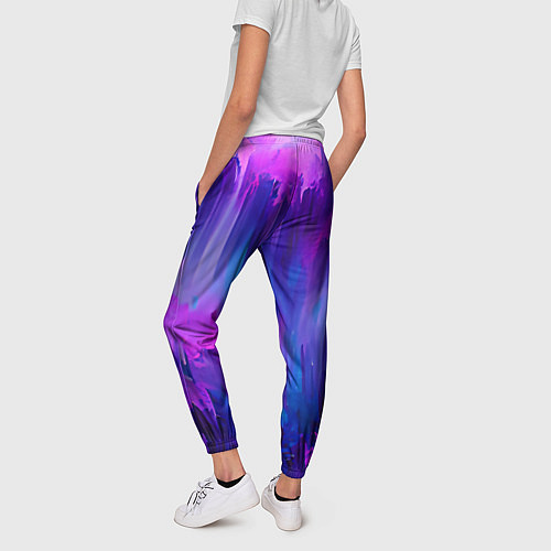 Женские брюки Purple splashes / 3D-принт – фото 4
