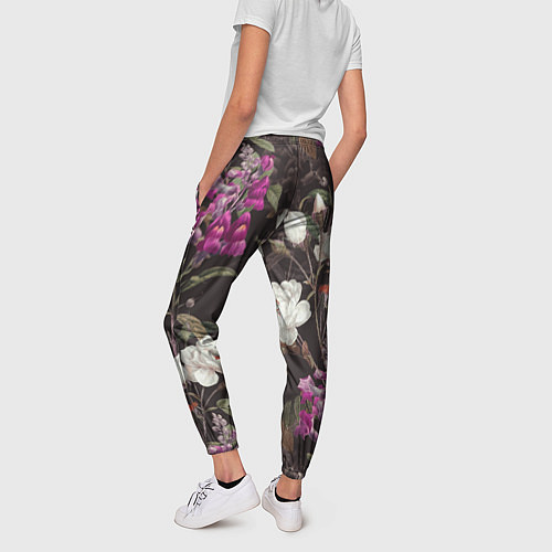 Женские брюки Цветы Ночные Розы / 3D-принт – фото 4