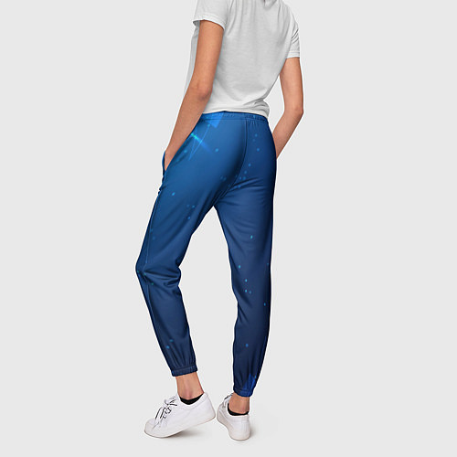 Женские брюки Сборная Уругвая синяя абстракция / 3D-принт – фото 4