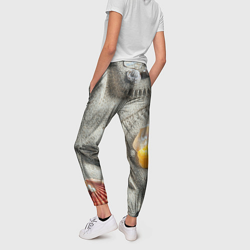 Женские брюки Звезда из песка, ракушки и две жемчужины / 3D-принт – фото 4