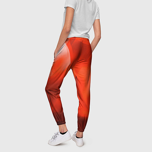 Женские брюки Honda - красная абстракция / 3D-принт – фото 4