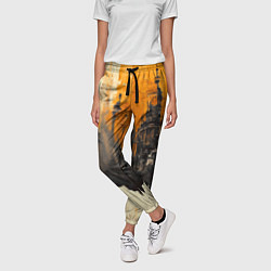 Брюки женские Гранжевый город, цвет: 3D-принт — фото 2