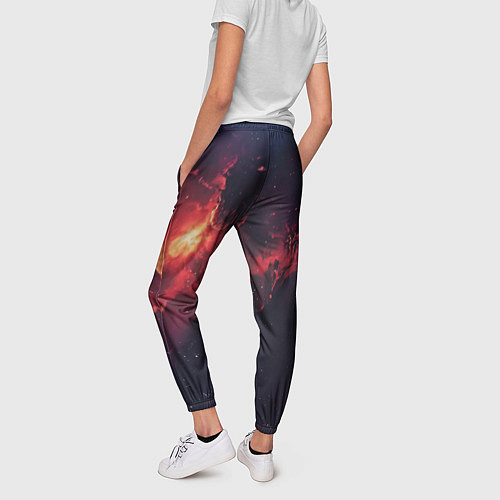 Женские брюки Космическое пламя / 3D-принт – фото 4