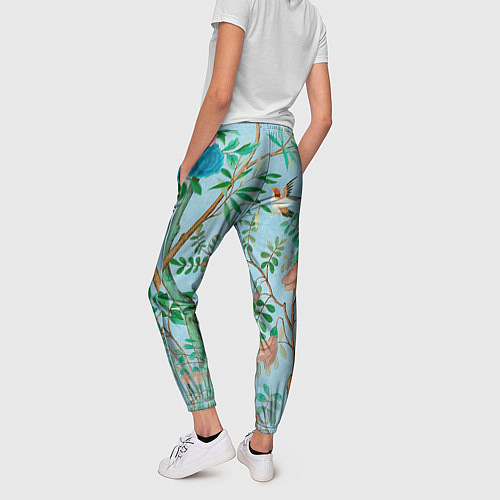 Женские брюки Райский сад в стиле gucci / 3D-принт – фото 4