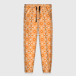 Женские брюки Абстракция - оранжевые зонтики