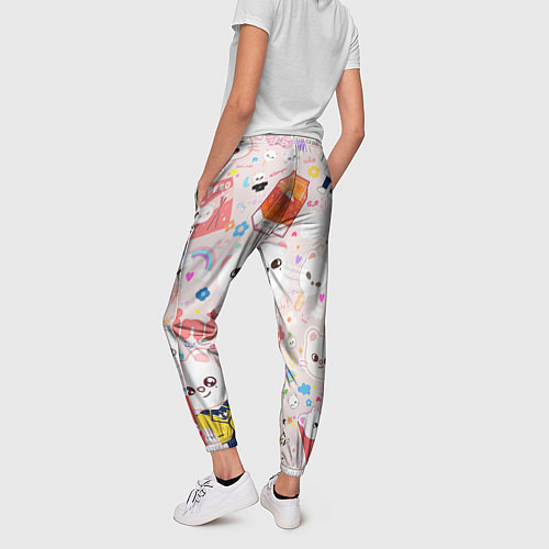 Женские брюки Skzoo Jinniret pattern cartoon avatar / 3D-принт – фото 4