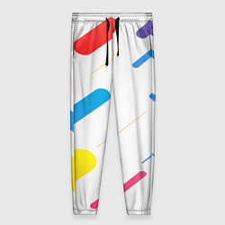Женские брюки Разноцветные круги и полосы