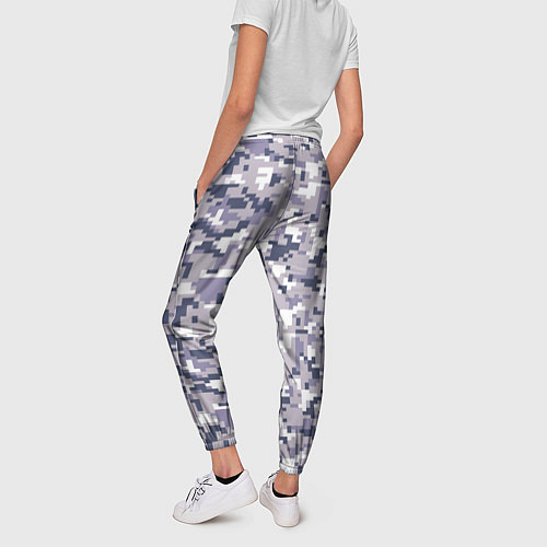 Женские брюки Камуфляж ACUpat серый пиксель / 3D-принт – фото 4