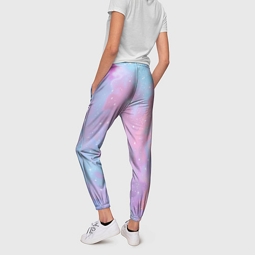 Женские брюки Pink starry sky / 3D-принт – фото 4