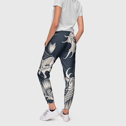 Женские брюки Japan carp / 3D-принт – фото 4