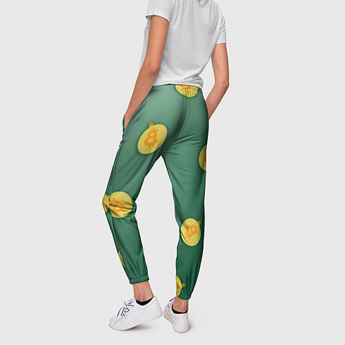 Женские брюки Елочное украшение биткоин / 3D-принт – фото 4