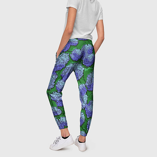 Женские брюки Цветущая гортензия / 3D-принт – фото 4