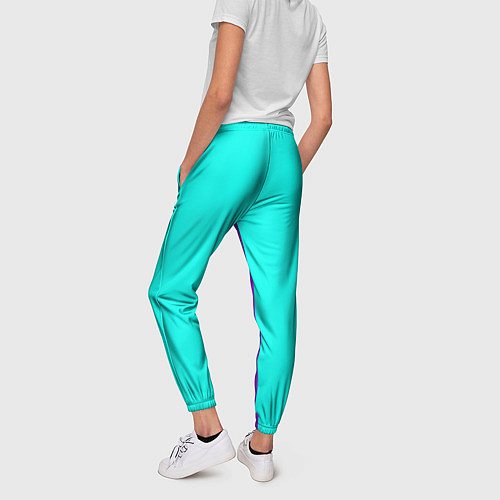 Женские брюки FIRM ярко-бирюзовая / 3D-принт – фото 4