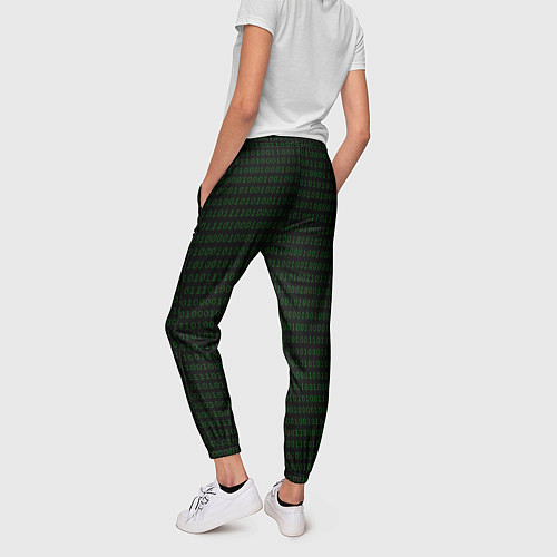 Женские брюки Однотонный двоичный код / 3D-принт – фото 4