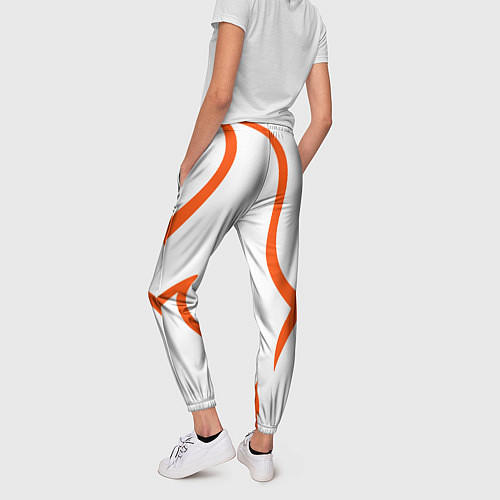 Женские брюки Огненные красные полосы / 3D-принт – фото 4