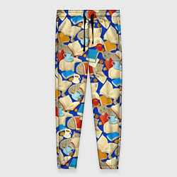 Женские брюки Книги и котики