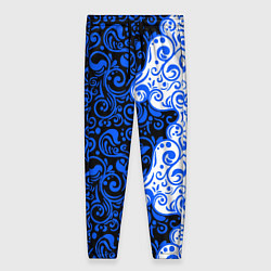Брюки женские Синие узоры, цвет: 3D-принт