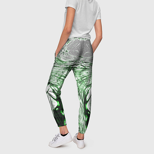 Женские брюки Зеленый узор / 3D-принт – фото 4