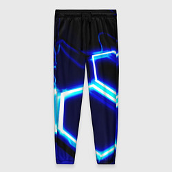 Брюки женские Neon abstraction plates storm, цвет: 3D-принт