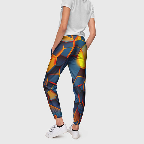 Женские брюки Плитки со свечением / 3D-принт – фото 4