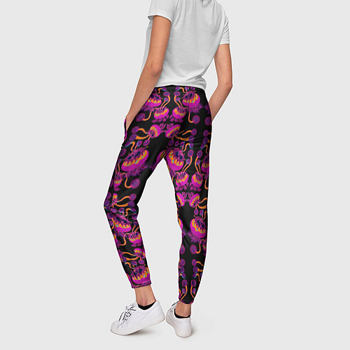 Женские брюки Инопланетные цветы / 3D-принт – фото 4