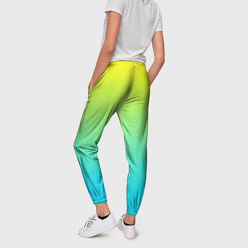 Женские брюки Светло-голубой градиент / 3D-принт – фото 4