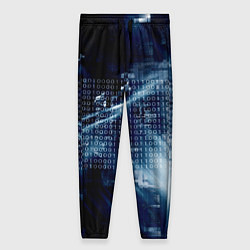 Брюки женские Тёмно-ледяной фон и бесконечный код, цвет: 3D-принт