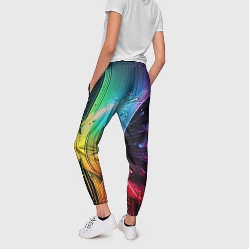 Женские брюки Волна красок / 3D-принт – фото 4