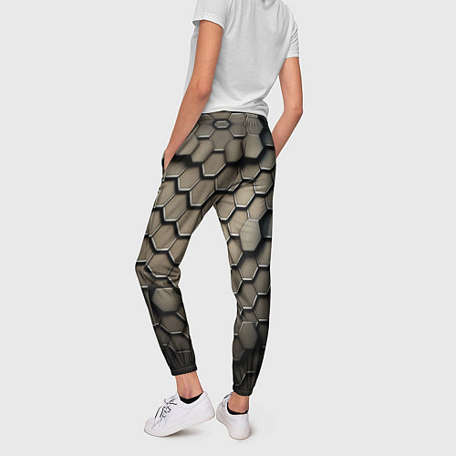 Женские брюки Сталь и соты / 3D-принт – фото 4