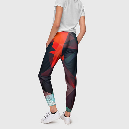 Женские брюки Абстрактное стекло осколки / 3D-принт – фото 4
