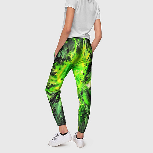 Женские брюки Fractal green explosion / 3D-принт – фото 4
