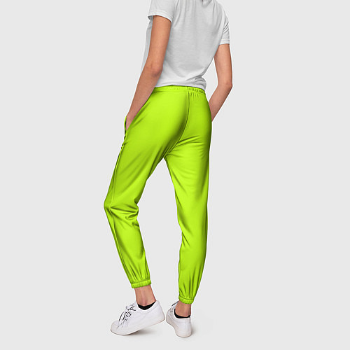 Женские брюки Лайм цвет: однотонный лаймовый / 3D-принт – фото 4