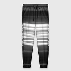 Брюки женские Черно-белые помехи, цвет: 3D-принт